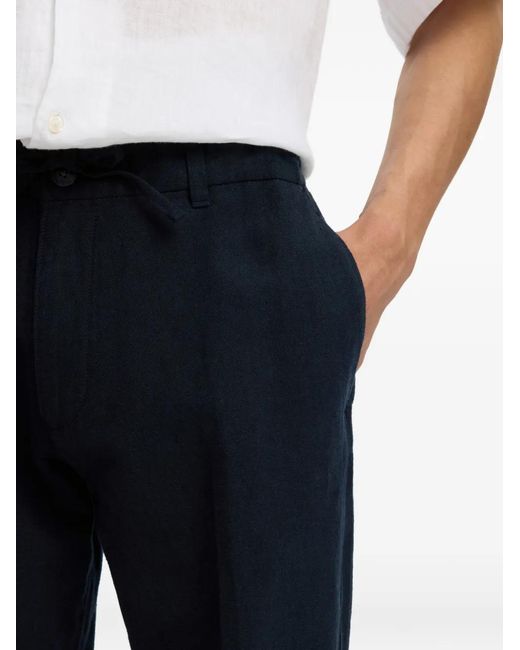 SELECTED Blue Drawstring Trousers for men