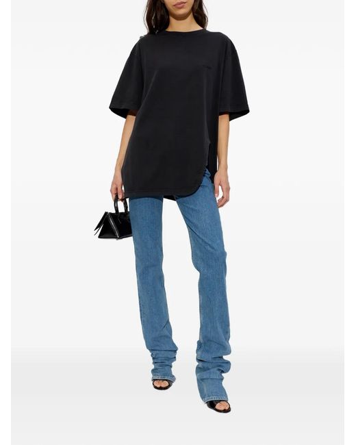 The Attico Blue Logo-Patch Jeans