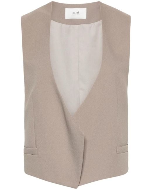 AMI Multicolor Open-Front Waistcoat