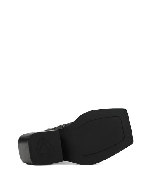 CAMPERLAB Black Quetal Square Toe Ankle Boots