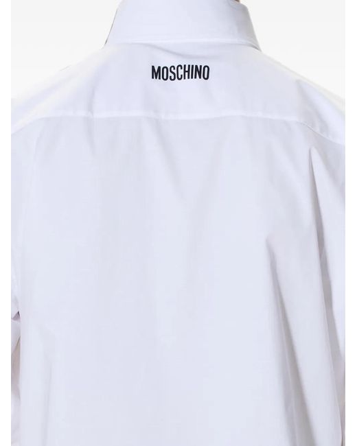 Moschino White Poppy-Print Shirt