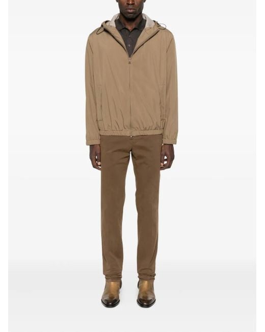 Lardini Natural Drawstring Hooded Jacket for men