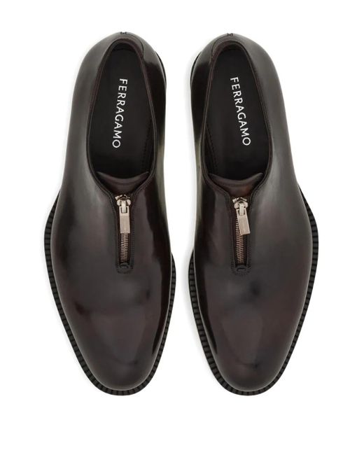 Ferragamo Derby-Schuhe Mit Reißverschluss in Brown für Herren