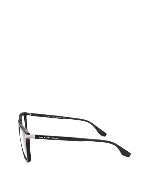 Marc Jacobs White Logo-Plaque Square-Frame Glasses for men