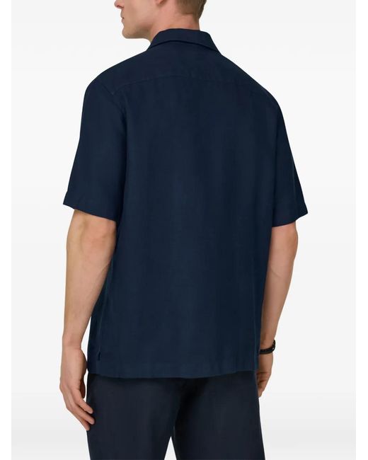 Boggi Blue Camp-Collar Shirt for men
