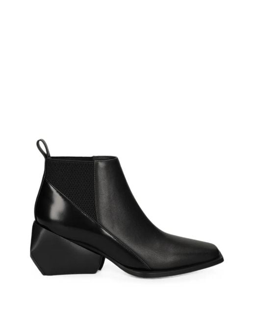United Nude Black Ricky Mid Ankle Boots