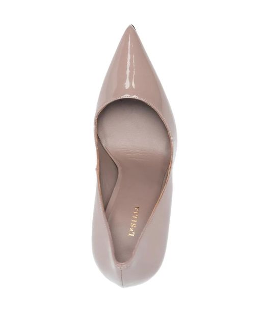 Le Silla White 115Mm Eva Patent Leather Pumps
