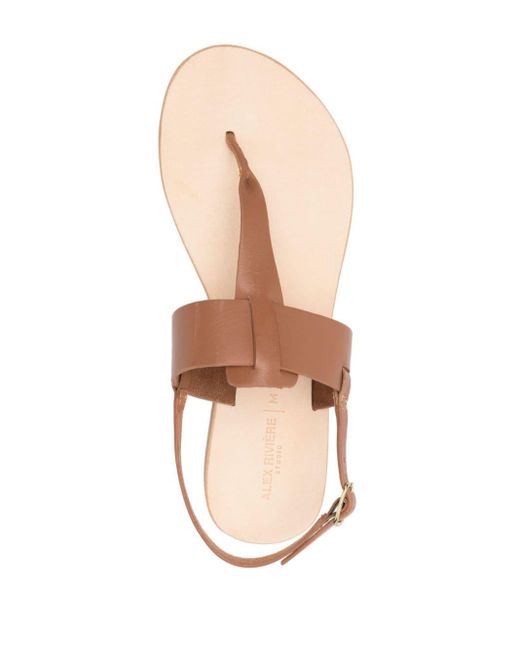 Manebí Brown Almond Leather Sandals