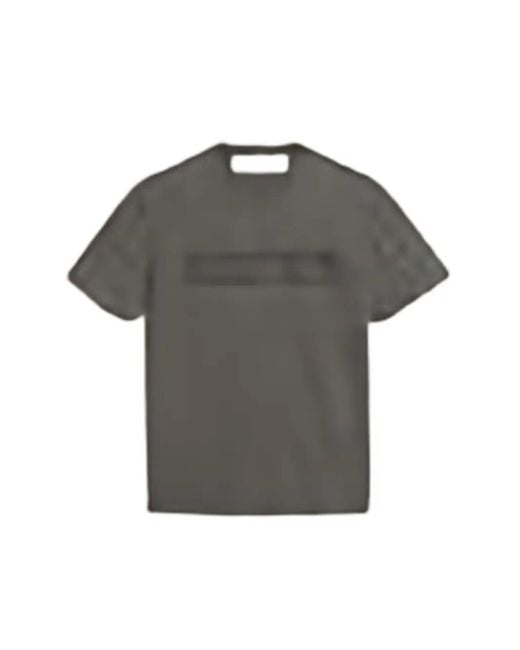 Golden Goose Deluxe Brand Black Anthracite- T-Shirt With Distressed Treatment for men