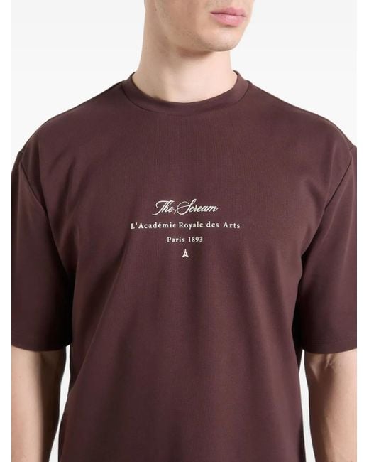 メンズ Manière De Voir The Scream グラフィック Tシャツ Brown