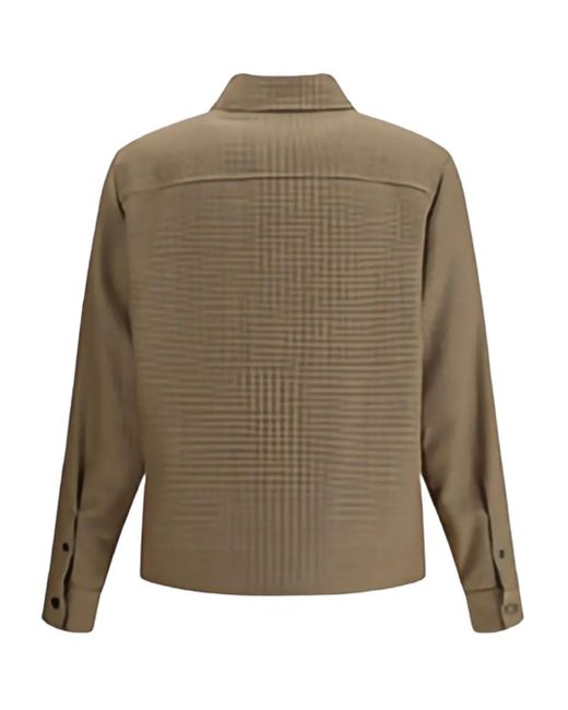 Moncler Green Houndstooth-Pattern Zip-Front Jacket for men