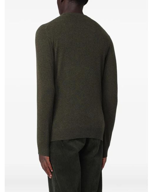 Brooksfield Black Crew-Neck Wool Sweater for men