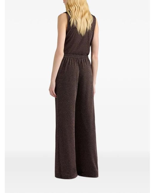 Momoní Brown Marajo Lurex-Jersey Palazzo Pants