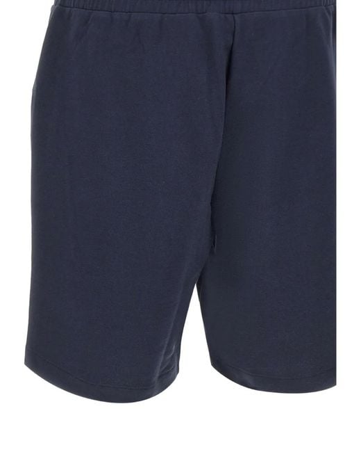 EA7 Blue Core Identity Logo Drawstring Shorts for men