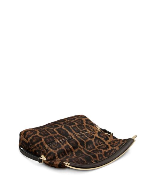Tod's Black Animal-Print Cutch Bag