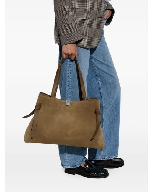 Yuzefi Blue Gyoza Suede Tote Bag