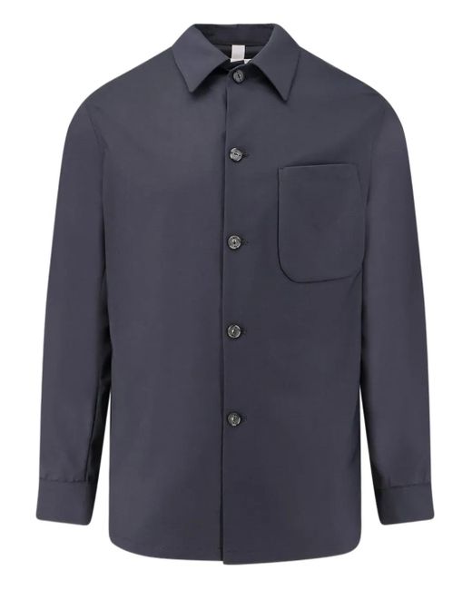 Camisa Bari con bolsillo de parche Hevò de hombre de color Blue