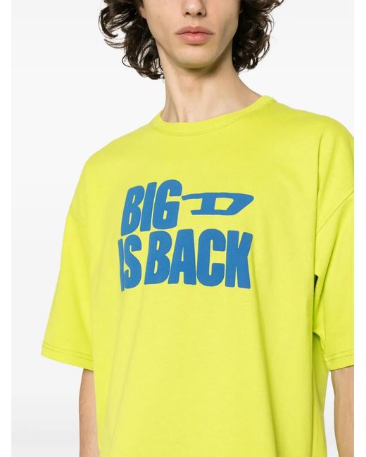 DIESEL Yellow T-Boxt-Back Cotton T-Shirt for men