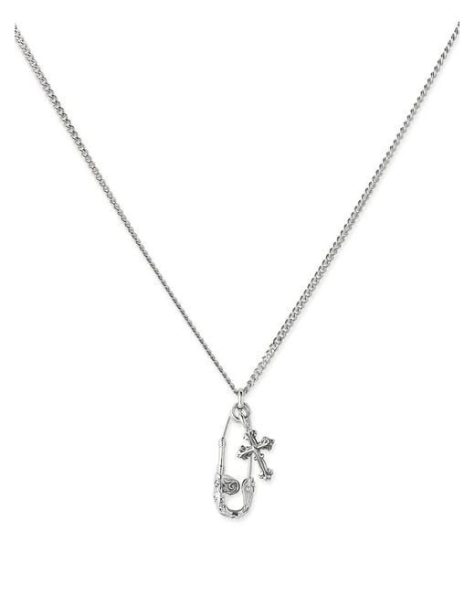 Emanuele Bicocchi Metallic Sterling- Pendant Necklace