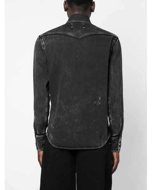 Maison Margiela Black Front Press-Stud Fastening Jacket