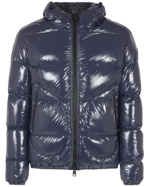 Herno Gefütterte Jacke Mit Logo-Patch in Blue für Herren