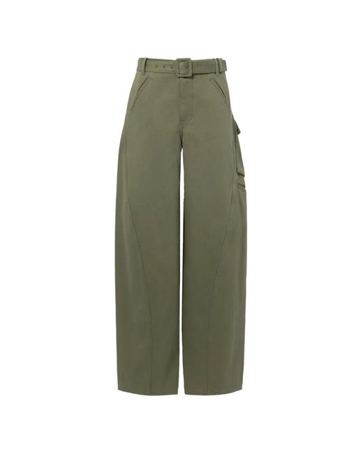 Pantalones Cargo Con Cinturón Self-Portrait de color Green