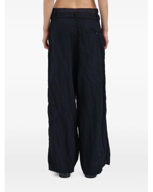 Masnada Black Drawstring Palazzo Pants