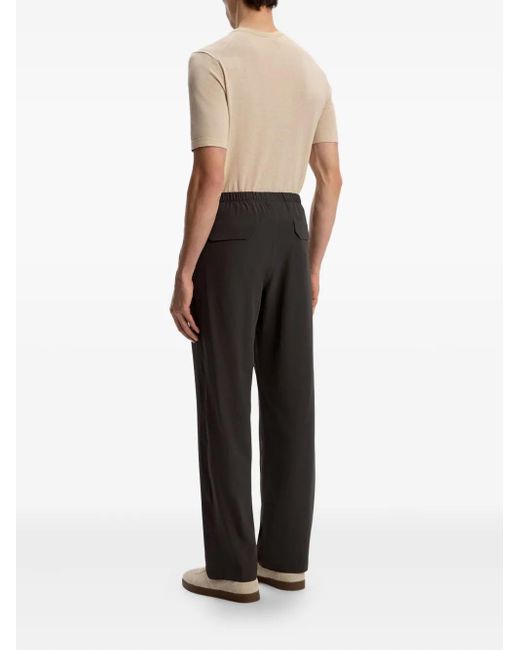 12 STOREEZ Black Tech-Shell Trousers for men