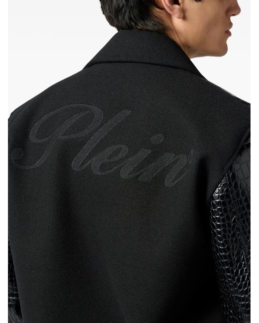 Philipp Plein Black Coster Bomber Jacket for men