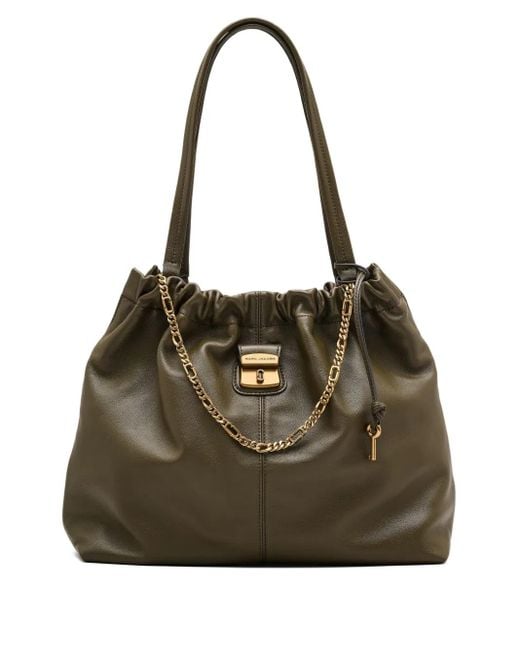 Marc Jacobs Metallic The Cristina Chain-Embellished Drawstring Tote Bag