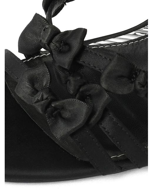 Buffalo Black Bow-Embellished Sandals