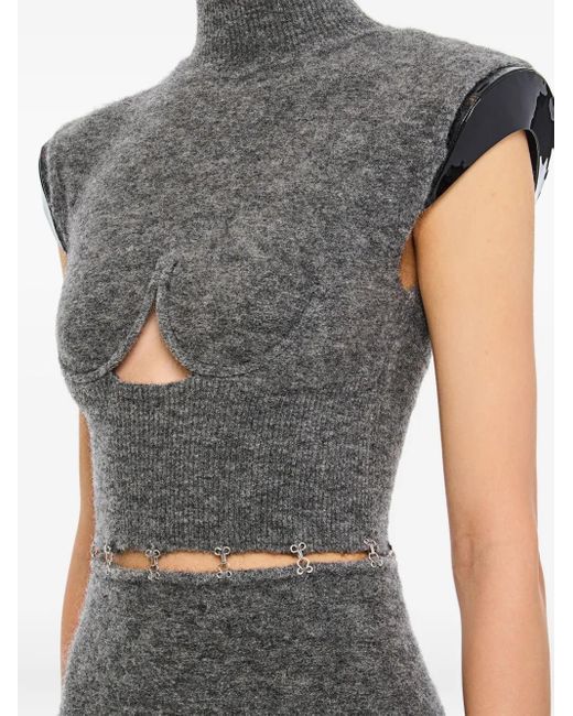 Sportmax カットアウト タートルネック ドレス Gray