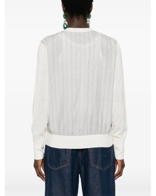 Giacca Con Inserti di Boss in White