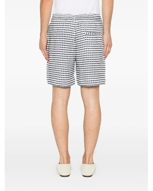 CHE White Riita Horizontal-Stripe Shorts for men