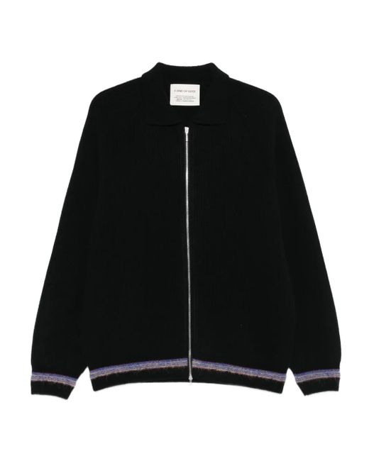 A Kind Of Guise Black Zaya Zip-Up Bomber Jacket for men