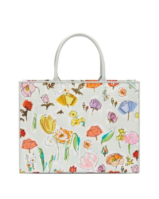 Furla White Fresia Tote Bag