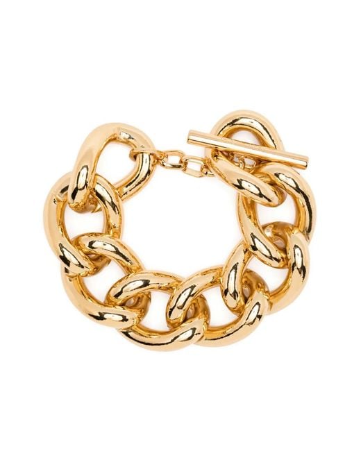 P.A.R.O.S.H. Metallic Logo-Engraved Chain-Link Bracelet