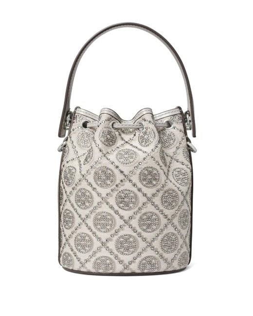 Tory Burch T Monogram バケットバッグ White