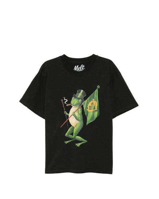 Melt Black T-Shirt À Imprimé Graphique for men