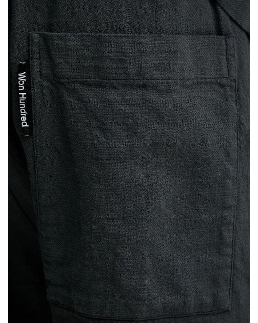 Won Hundred Black Patch-Pocket Shorts for men
