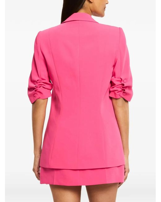 Cinq À Sept Pink Khloe Short-Sleeve Blazer