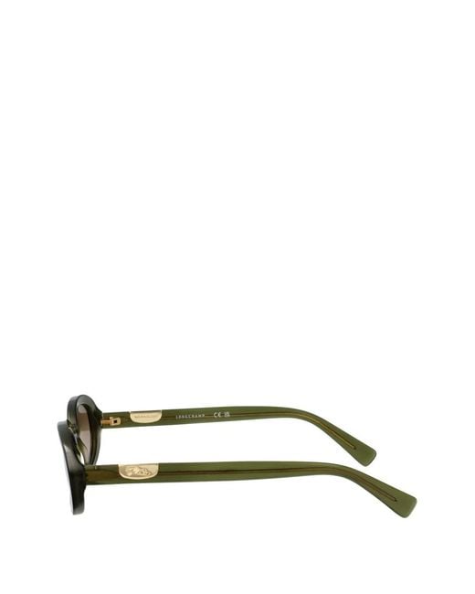 Longchamp Green Oval-Frame Sunglasses