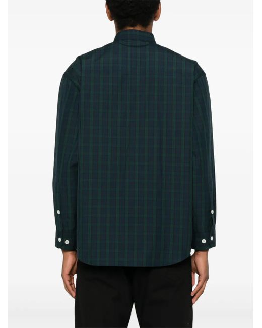 メンズ (w)taps Plaid-check Shirt Blue