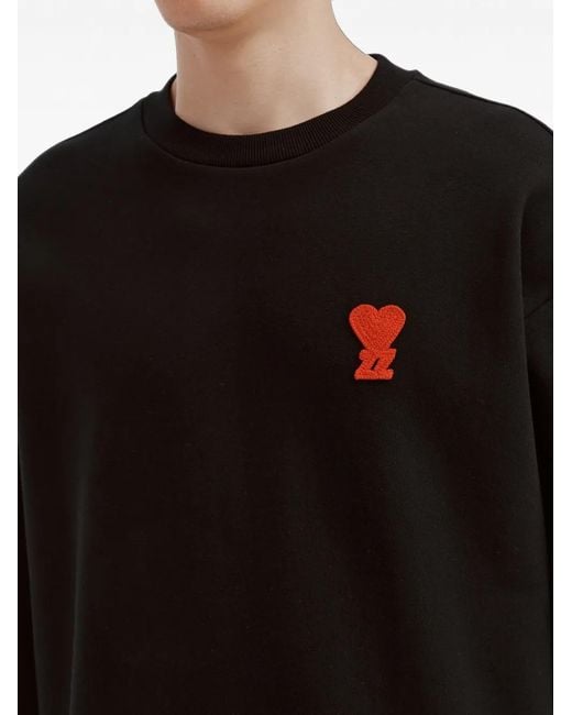 Izzue Black Heart-Patch Sweatshirt for men