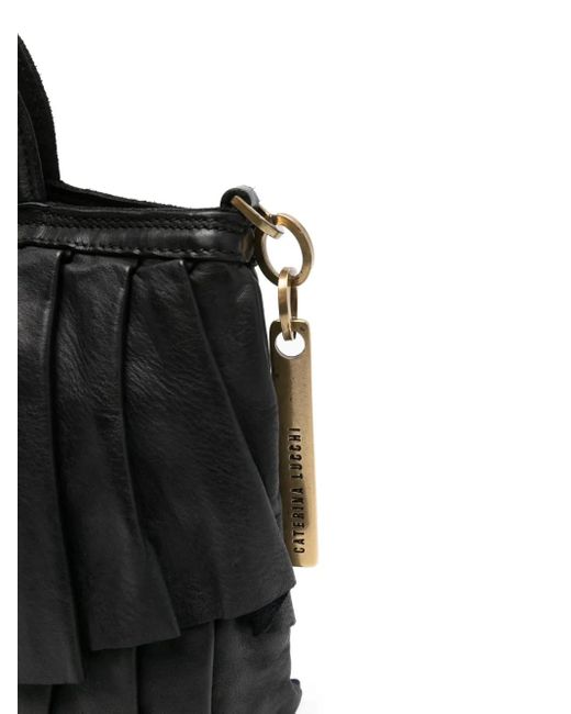Caterina Lucchi Black Kleine Adele Satchel-Tasche mit Falten