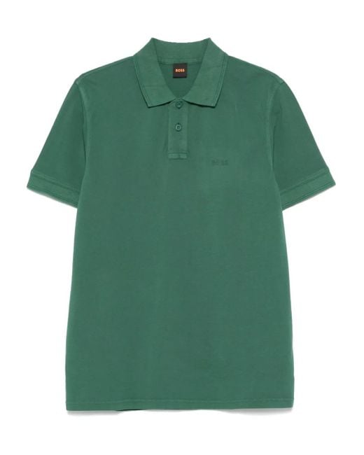Boss Green Logo-Embroidered Piqué Polo Shirt for men