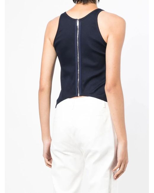 Dion Lee Blue Corset Tank Top