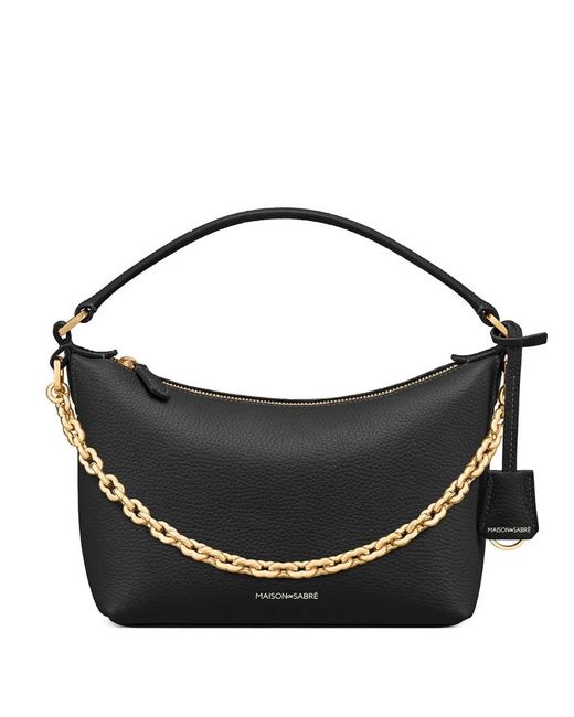 Maison De Sabre Black Sac À Main Souple À Détail De Chaîne