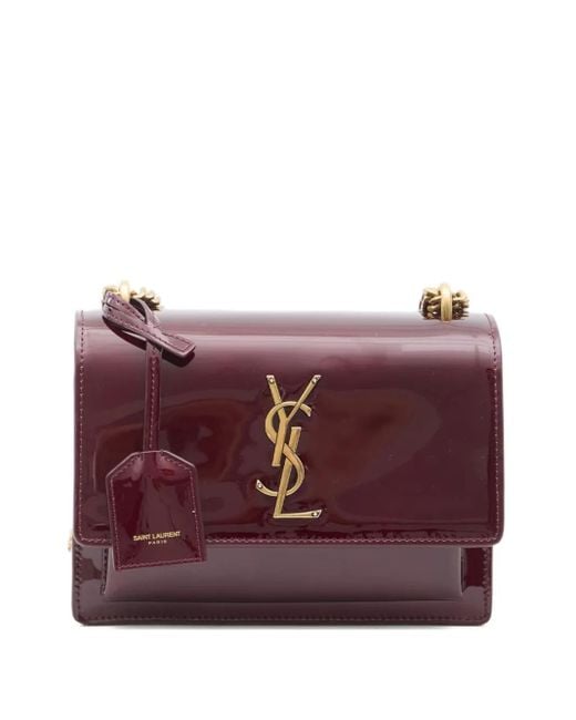Saint Laurent Purple Small Sunset Cross Body Bag