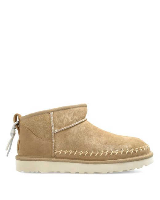 Ugg Natural Ultra Mini Stiefel mit Ziernaht
